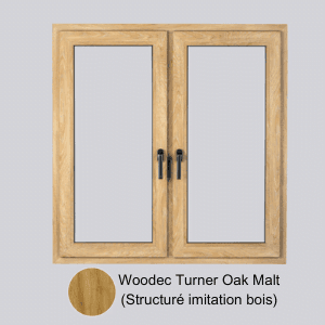 fenêtre pvc imitation bois structuré, ct 70 et living Schüco